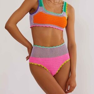 NWT Beach Riot Wyatt Bottom Technicolor Rays